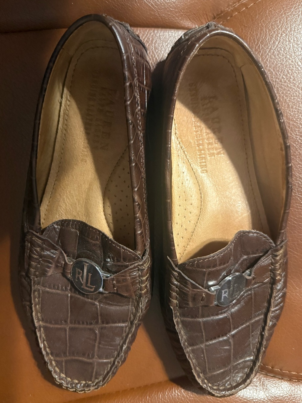 Lauren Ralph Lauren leather driving moccasins 7.5 Fair condition
